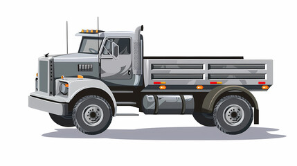 Ftat truck isolated on white background vector image