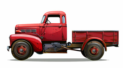 Ftat truck isolated on white background vector image