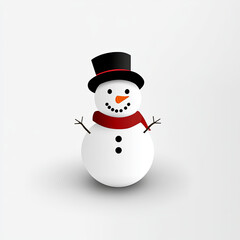Fototapeta premium snowman with hat