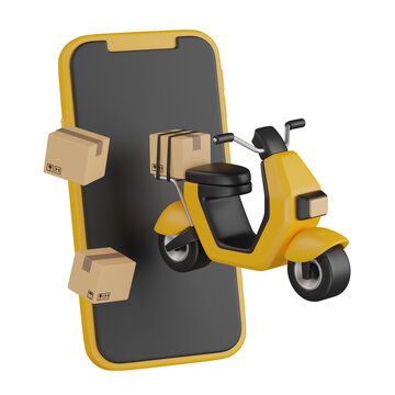 3d render  Online Delivery   illustration