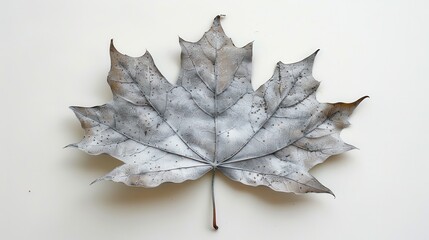 Naklejka premium Vibrant Chalk Maple Leaf Field on White Background for Autumn Concepts