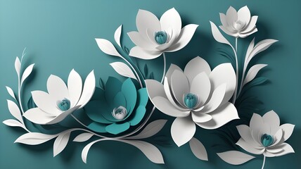 Fototapeta premium Flower abstract background image; abstract flower wallpaper