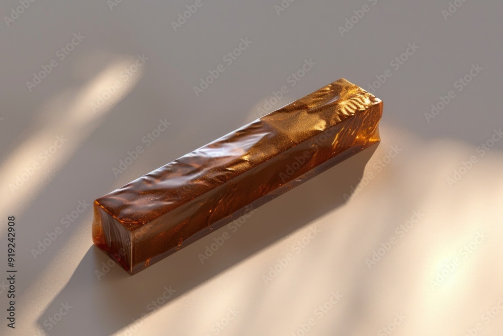 Poster a single chocolate bar sits on a white surface, waiting to be enjoyed