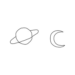 Crescent icon design vector