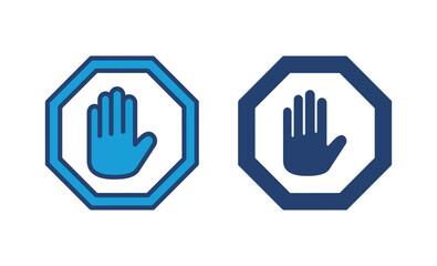 Obraz premium Stop icon vector. stop road sign. hand stop icon vector