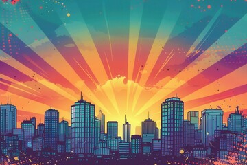Vibrant Comic Strip. Whimsical and Playful Theme Concept