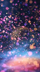Abstract Colorful Bokeh Background With Light