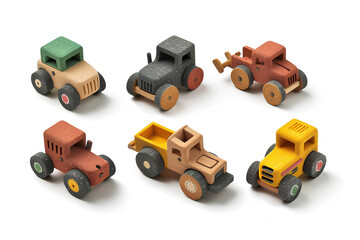 Fototapeta premium かわいい働く車のアイコンセット