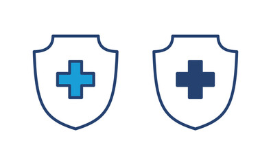 Health insurance icon vector. Insurance health document icon