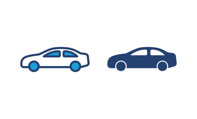 Fototapeta premium Car icon vector. car vector icon. small sedan