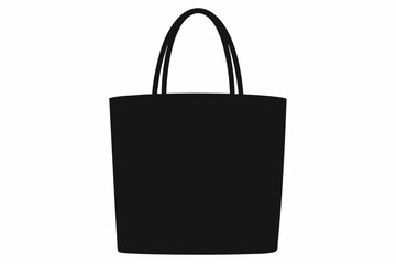 Fashion Bag Icon Silhouette Illustration