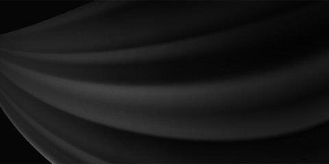 Black luxury fabric background with copy space. dark, texture, fabric,