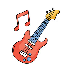 Stylish guitar icon, ideal for music, entertainment, or concert related projects