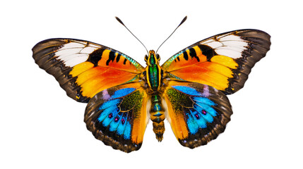 Fototapeta premium Colorful butterflies. Generative AI illustration PNG
