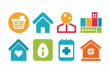 Home services icons set vector