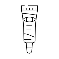 eye cream product line icon vector. eye cream product sign. isolated contour symbol black illustration