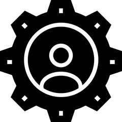 Manager vector icon in glyph style 