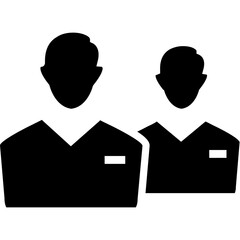 Team vector icon in glyph style 