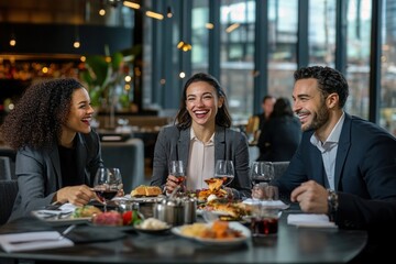 group of people in restaurant