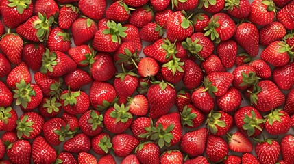 Seamless repetitive pattern background of strawberry fruit