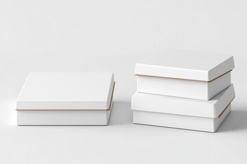 Paper Box Mockup A4 on isolated background created with Generative AI