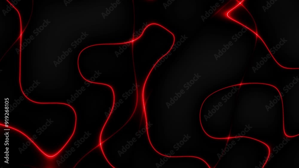 Sticker red energy light strings or waves background with flares and backlighting. usable as future modern d