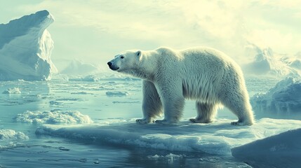 Hyper-Realistic Polar Bear Image - Stunning Wildlife Photography