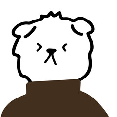 Adorable Dog Character in Turtleneck Vector | Cute Minimalist Design