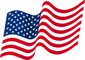 Fototapeta premium American flag symbol. Flat style.