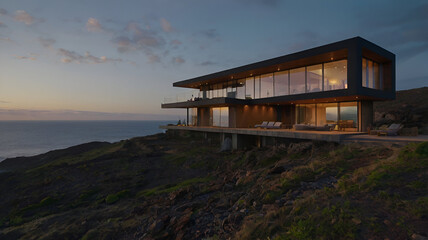 Modern Cliff Side House with Ocean architecture