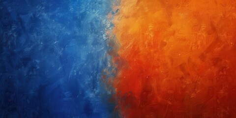 Naklejka premium Vibrant Orange and Blue Textured Background. Colorful abstract concept