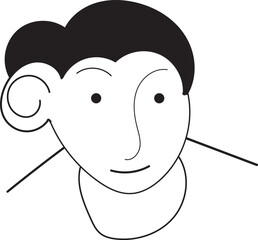 simple vector of mother, black and white color