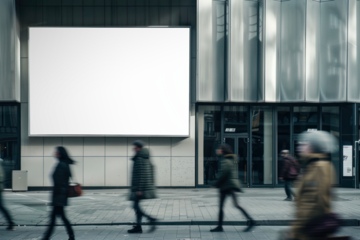 PNG Urban billboard mockup, transparent design