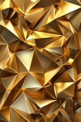 Geometric shapes in a golden vintage design with overlapping patterns