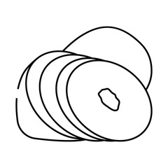 kiwi sweet line icon vector. kiwi sweet sign. isolated contour symbol black illustration