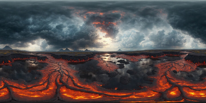 HDRI Lava Landscapes Equirectangular Panorama 40