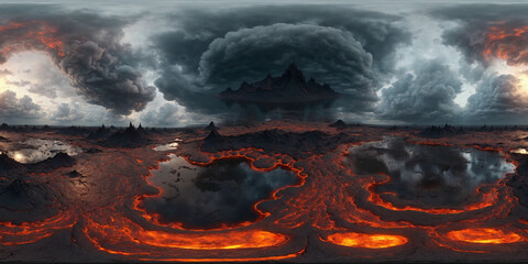 HDRI Lava Landscapes Equirectangular Panorama 37