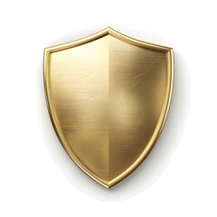Shiny Metallic Gold Shield: Emblem of Personal Defense