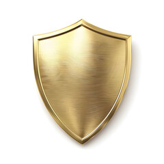 Shiny Gold Shield Representing Personal Safety and Defense