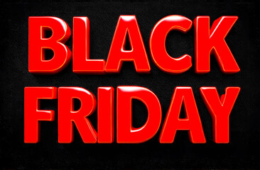 the inscription "black Friday" in red letters on a black background	