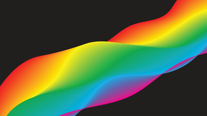 minimalist background vector design of a colorful wave