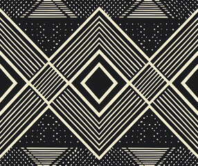 Dotted line geometric seamless pattern vector image
