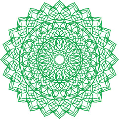 A green mandala background