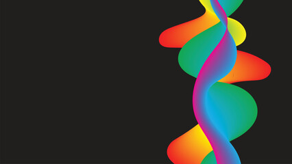 minimalist background vector design of a colorful liquid wave
