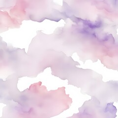 Obraz premium A blend from light pink to soft lavender watercolor on white background, AI Generated