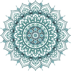 A green and blue mandala design 