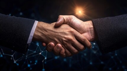 Business Handshake Symbolizing Partnership and Trust
