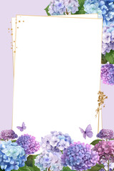 Editable Template Vintage Flower Frame Design
