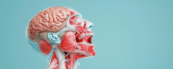 Snoring and Health A medical illustration showing the inside of a human throat, highlighting the soft palate and uvula that contribute to snoring, detailed anatomical accuracy