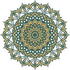 Mandala design with white background.